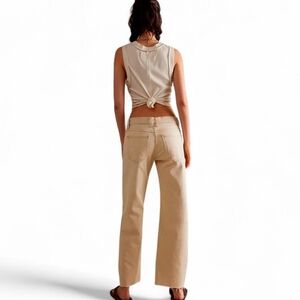 NWT WE THE FREE The Risktaker Mid Rise Jeans in Khaki - Size 32